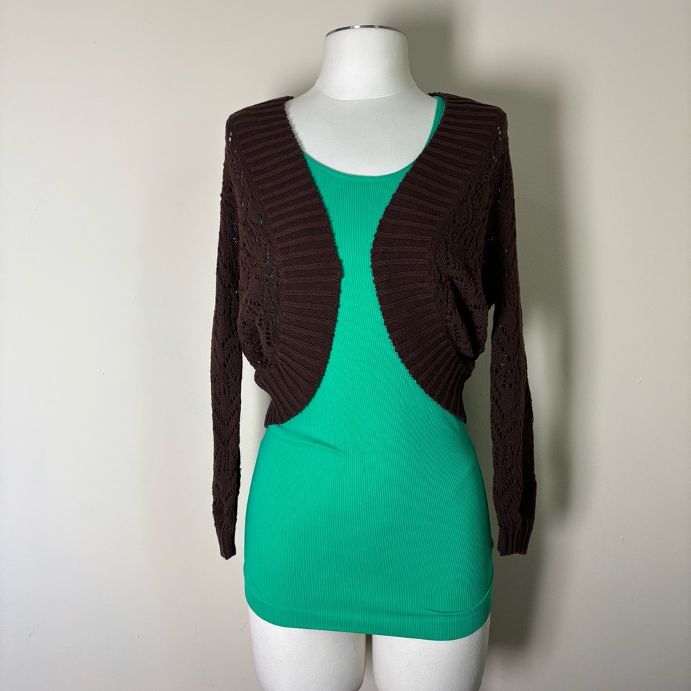 White Stag Brown Women's Knit Shrug